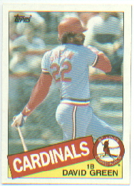 1985 Topps Baseball Cards      087      David Green